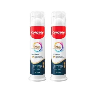 【Colgate 高露潔】全效專業潔淨凝露直立按壓式牙膏130gx2