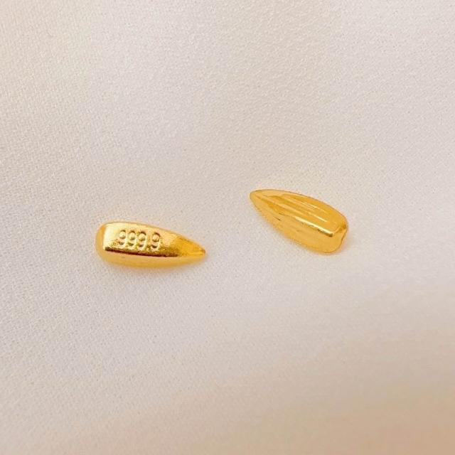 【儒家珠寶】黃金金豆 9999 元寶 貓爪 蘋果 愛心 貓頭 金瓜子 福豆 多款造型 金豆  (1公克)