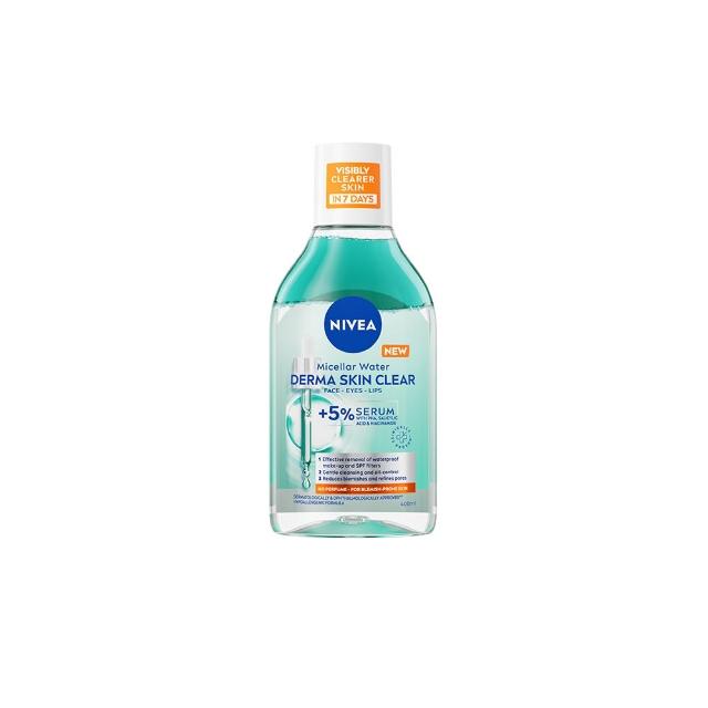 【NIVEA 妮維雅】新品上市★妮維雅5%養膚精華卸妝水400mlx3入(極淨透白/控油抗痘/GLOW亮煥膚)