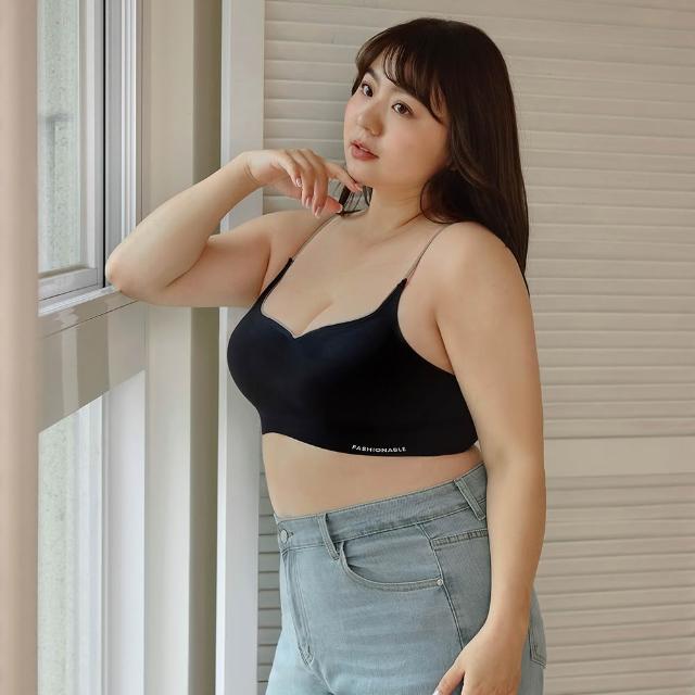 【OB 嚴選】加大下圍時髦撞色細肩帶無鋼圈無痕內衣 《VA1108》