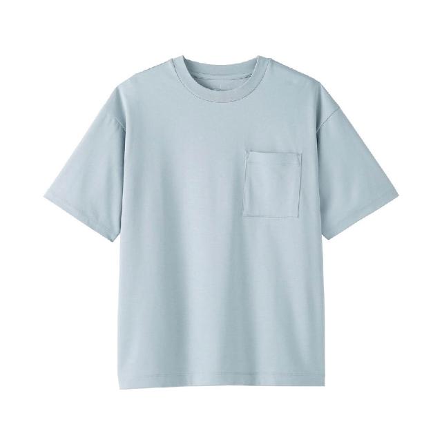 【MUJI 無印良品】男涼感寬版短袖T恤(白色/淺灰/灰白/黑色/淺藍/煙燻綠/深摩卡棕)