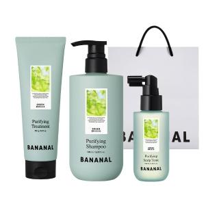 【BANANAL】寵愛限定 韓國香氛洗護髮3件組_附提袋(深層/滋養/控油洗髮精/潤髮/髮油)