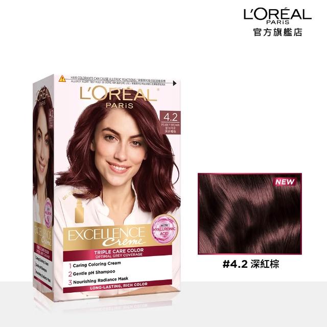 【L’OREAL Paris 巴黎萊雅】買1送1 優媚霜三重護髮染髮霜x2入組-韓韶禧PICK/沙龍級染護