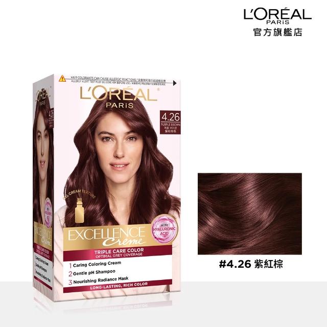 【L’OREAL Paris 巴黎萊雅】買1送1 優媚霜三重護髮染髮霜x2入組-韓韶禧PICK/沙龍級染護