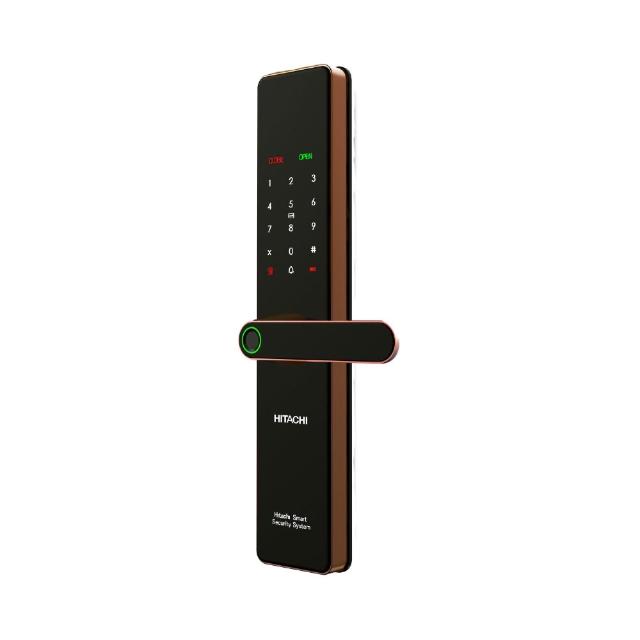 【HITACHI 日立】誠系列 全自動推拉式指紋電子鎖/門鎖 (含基本安裝/指紋/卡片/密碼/鑰匙/app)HIT-FP30-T