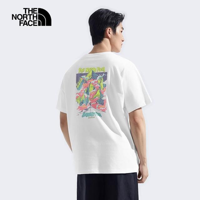 【The North Face】MOMO獨家款|北面男女款純棉吸濕排汗印花短袖T恤 (多款任選)