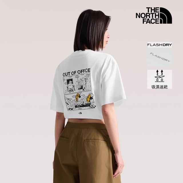 【The North Face】北面男女款FLASHDRY速乾印花短袖T恤 (多款任選)