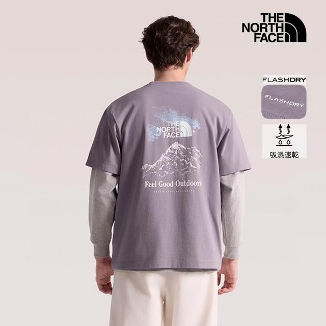 【The North Face】北面男女款FLASHDRY速乾印花短袖T恤 (多款任選)