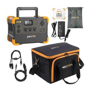 【Pecron】性能小鋼炮行動電站+收納袋 1200W/614Wh E600LFP 行動電源 車宿露營儲能 磷酸鐵鋰 防災備電