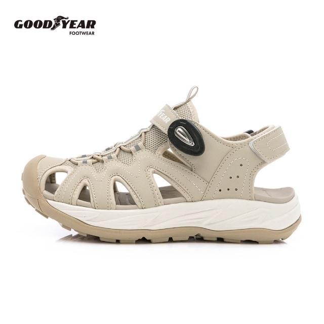【GOODYEAR 固特異】運動護趾涼鞋/男女款 厚底 耐壓 緩震(多款任選)