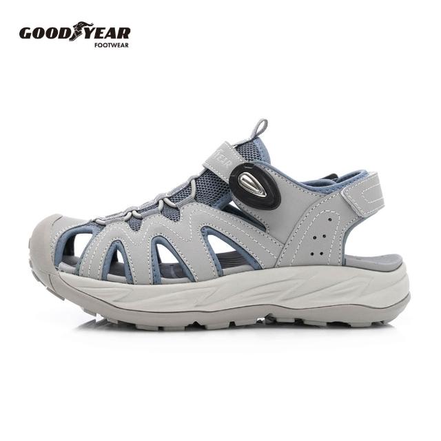 【GOODYEAR 固特異】運動護趾涼鞋/男女款 厚底 耐壓 緩震(多款任選)