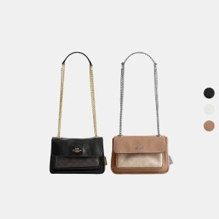 【COACH】蔻馳官方直營 ELODIE 18 經典SIGNATURE斜背手袋 斜背包 側背包 斜挎包-多色任選(CEU11/CEU13)