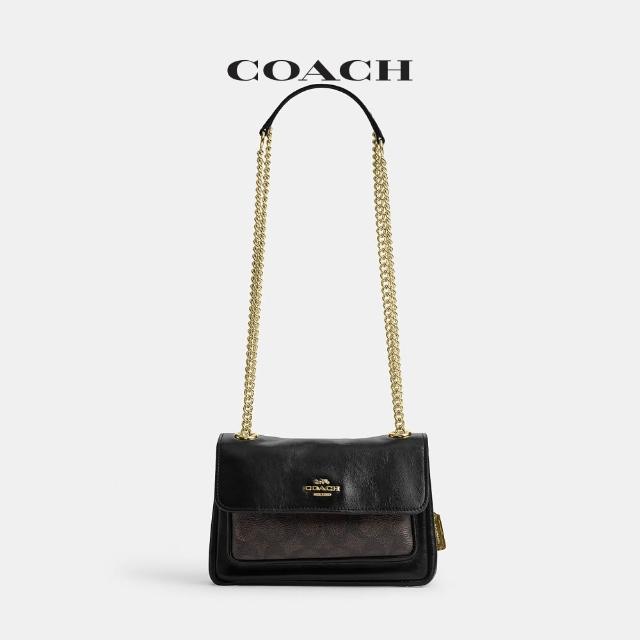 【COACH】蔻馳官方直營 ELODIE 18 經典標誌斜背手袋 斜背包 側背包 斜挎包-多色任選(CEU11/CEU13)