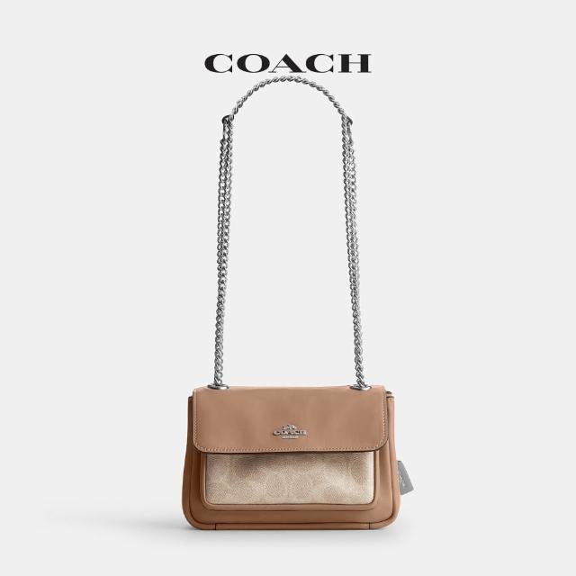 【COACH】蔻馳官方直營 ELODIE 18 經典標誌斜背手袋 斜背包 側背包 斜挎包-多色任選(CEU11/CEU13)
