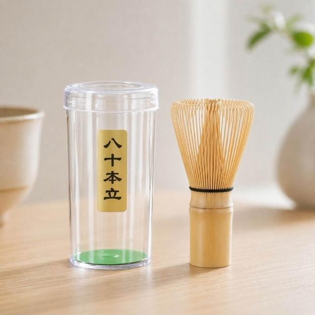 南山居 日式抹茶-薄茶白竹茶筅八十本立(日式茶筅 茶筅入門款 茶道用品 抹茶工具)