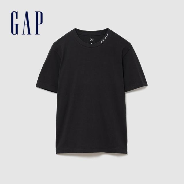 【GAP】重磅寬鬆 Gap Logo 短版短袖T恤-多色任選(895170)