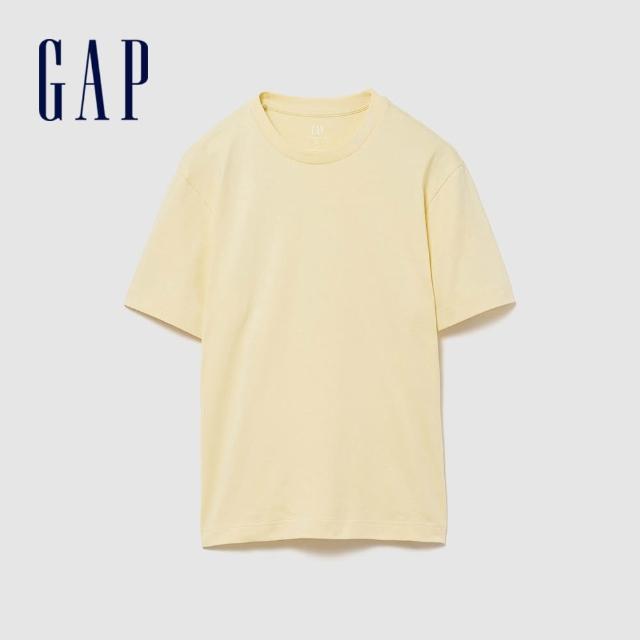 【GAP】重磅寬鬆 Gap Logo 短版短袖T恤-多色任選(895170)