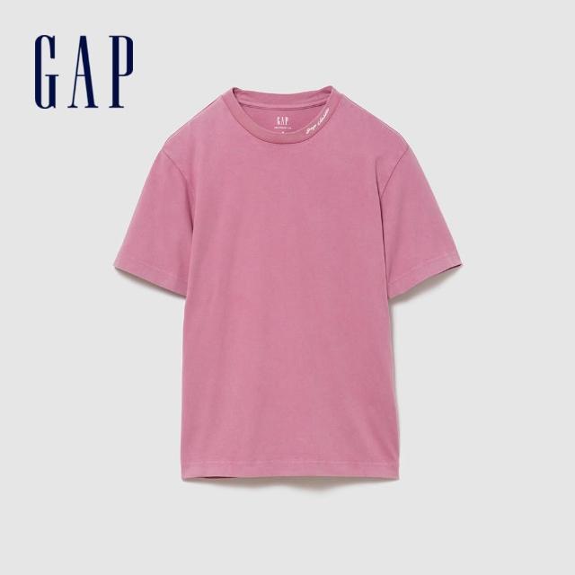 【GAP】重磅寬鬆 Gap Logo 短版短袖T恤-多色任選(895170)