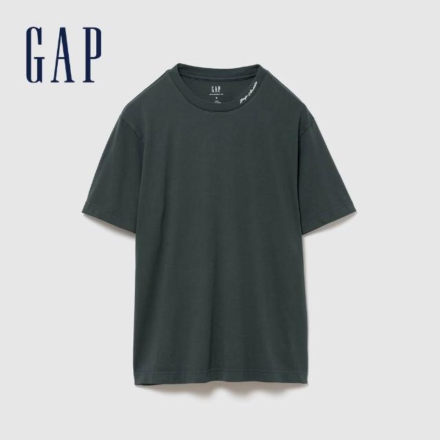 【GAP】重磅寬鬆 Gap Logo 短版短袖T恤-多色任選(895170)