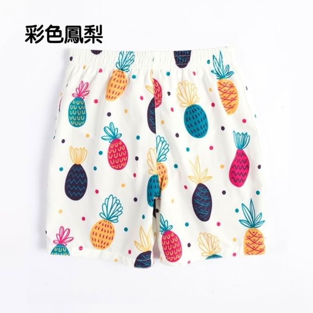 【橘魔法】兒童卡通印花快乾沙灘褲 男童 女童 中童 大童 童裝 速乾 五分褲 短褲 海灘褲 褲子 海邊 戲水