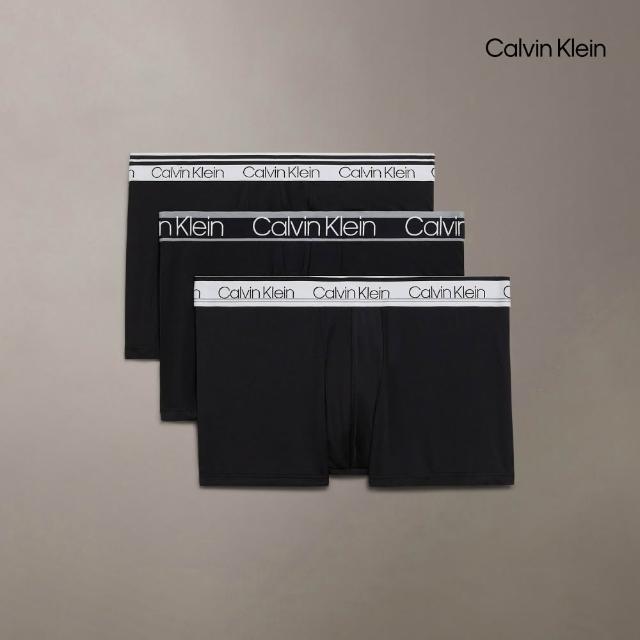【CALVIN KLEIN】官方旗艦館 透氣男內褲三件組 四角褲 平口褲 田柾國Jung Kook同款 精緻超細纖維
