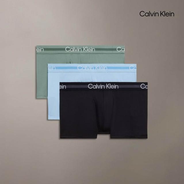 【CALVIN KLEIN】官方旗艦館 透氣男內褲三件組 四角褲 平口褲 田柾國Jung Kook同款 精緻超細纖維
