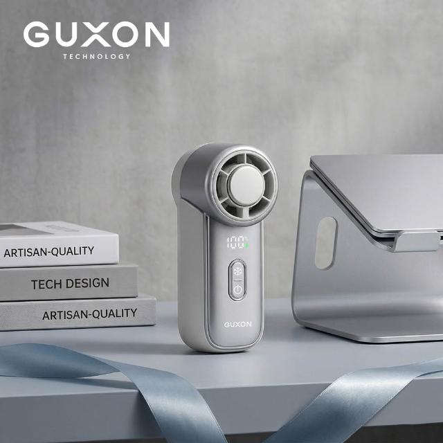 【GUXON】迷你冰敷手持高速風扇 (100段速+登山扣設計)