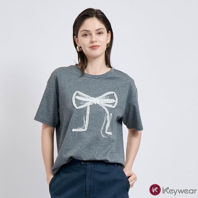 【KeyWear 奇威名品】網路獨家印花/刺繡/蕾絲/短袖上衣T恤(精選多款)