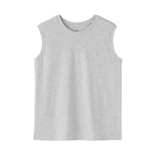 【MUJI 無印良品】女天竺無袖T恤(白色/灰色/黑色/磚紅)
