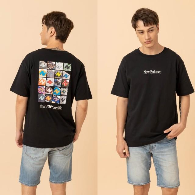 【NEW BALANCE】NB 短T N標誌印花短袖上衣_男性_白/黑色_MT6161TQBK_MT6161TQSST(美版 版型偏大)