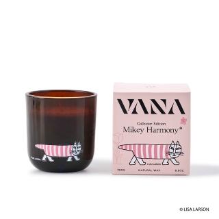 【VANA】Lisa Larson聯名 Mikey Harmony蠟燭250g|玫瑰花香調|天然植物蠟|純素|居家香氛|秋季香氛賞