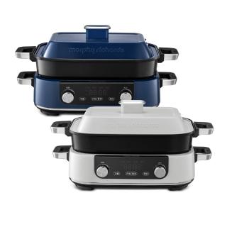 【morphy richards】英國摩飛5L多功能料理鍋/電烤盤(贈蒸格、5L深鍋、牛排烤盤、隔熱手套)