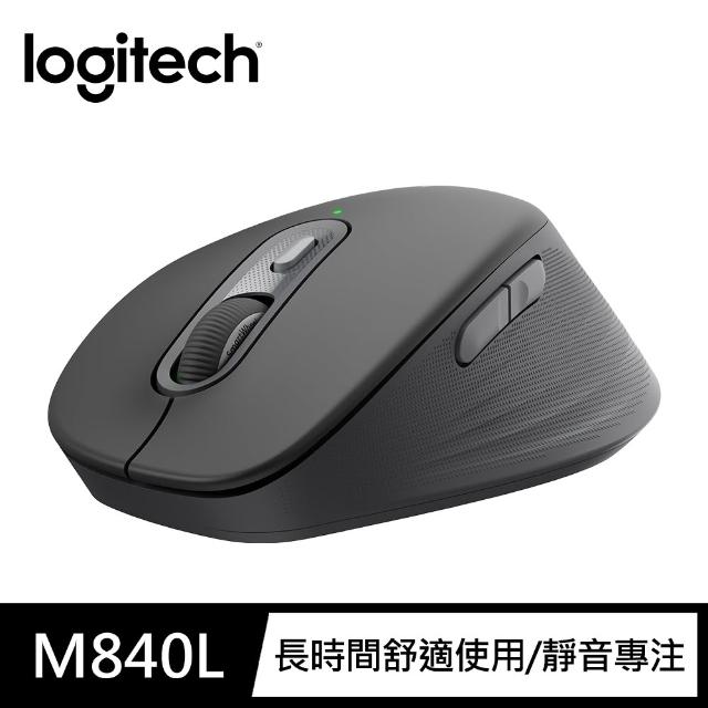 【Logitech 羅技】M840L 多工靜音無線滑鼠大手版(不附Bolt接收器)