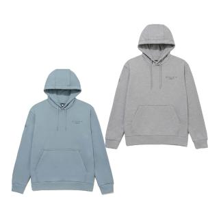 【DESCENTE】迪桑特 男士 運動毛圈布寬鬆長袖帽T(藍色/灰色)