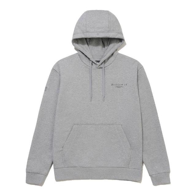 【DESCENTE】迪桑特 男士 運動毛圈布寬鬆長袖帽T(藍色/灰色)