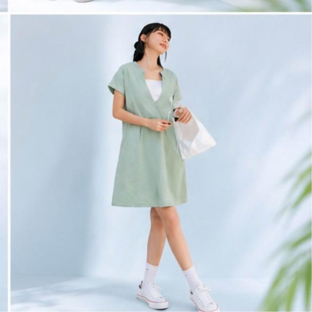 【OB 嚴選】涼感冰箱空氣紗夏季洋裝