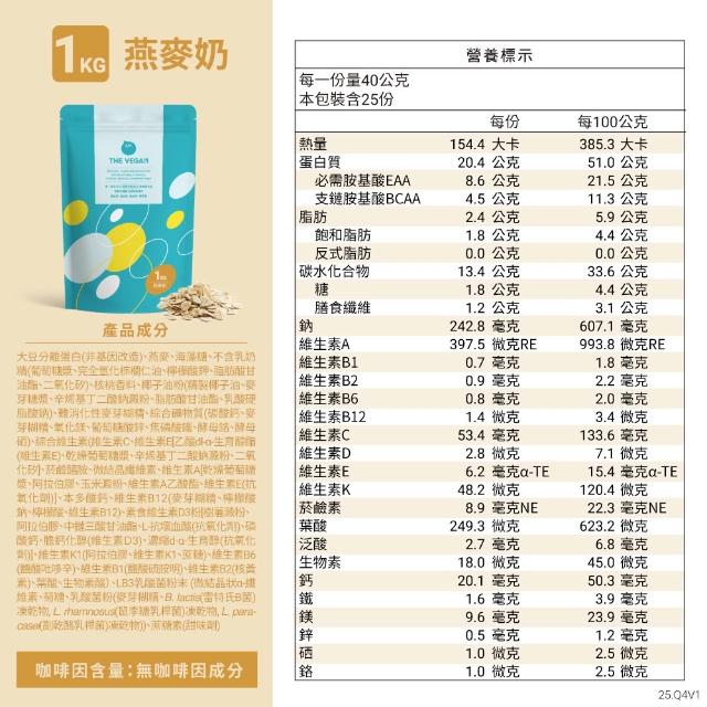 【THE VEGAN 樂維根】(分次配)經典植物優蛋白 1KG/袋(優蛋白.高蛋白.蛋白粉.台灣製造.全素)