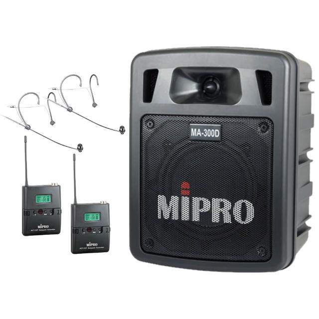 【MIPRO】MA-300D二代UHF雙頻道迷你藍芽無線擴音器