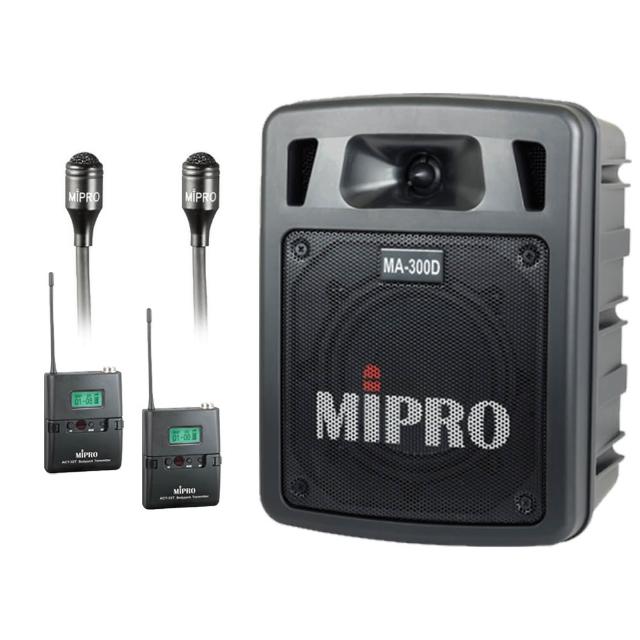 【MIPRO】MA-300D二代UHF雙頻道迷你藍芽無線擴音器