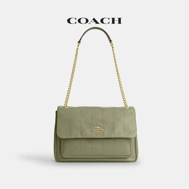 【COACH】蔻馳官方直營 ELODIE 絎縫斜背手袋 斜背包-多款任選(CCZ62)