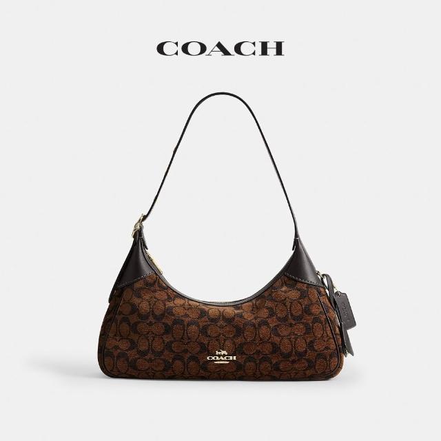 【COACH】蔻馳官方直營 ETTA 翻蓋手袋/ ELLA小號繩絨織物單肩包 斜背包 -多色任選(CCE57)