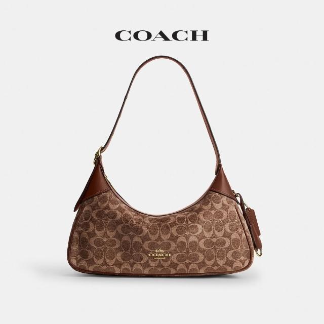 【COACH】蔻馳官方直營 ETTA 翻蓋手袋/ ELLA小號繩絨織物單肩包 斜背包 -多色任選(CCE57)