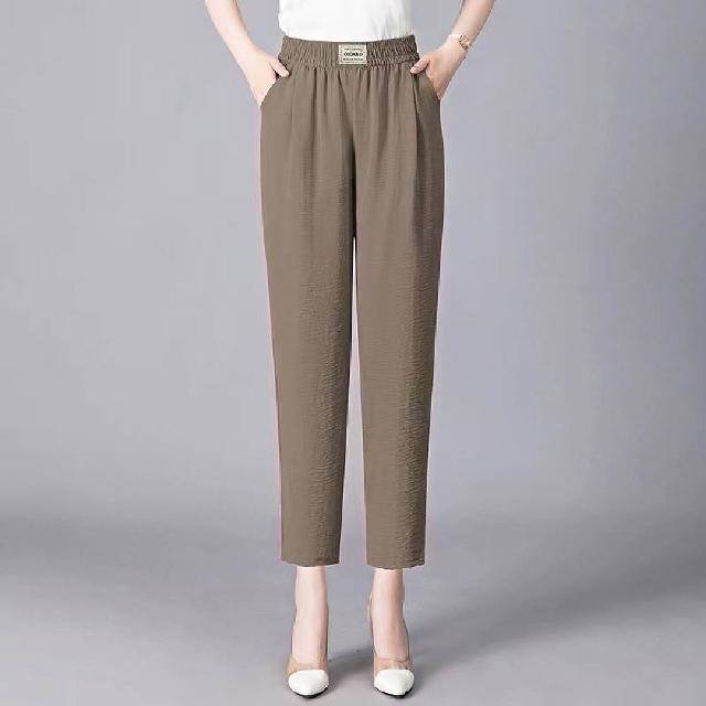 【LANNI 藍尼】★OL舒適透氣直筒褲兩件組(女裝/褲子/長褲/休閒褲/優雅穿搭/日系/通勤)