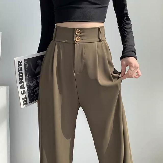 【LANNI 藍尼】★OL舒適透氣直筒褲兩件組(女裝/褲子/長褲/休閒褲/優雅穿搭/日系/通勤)