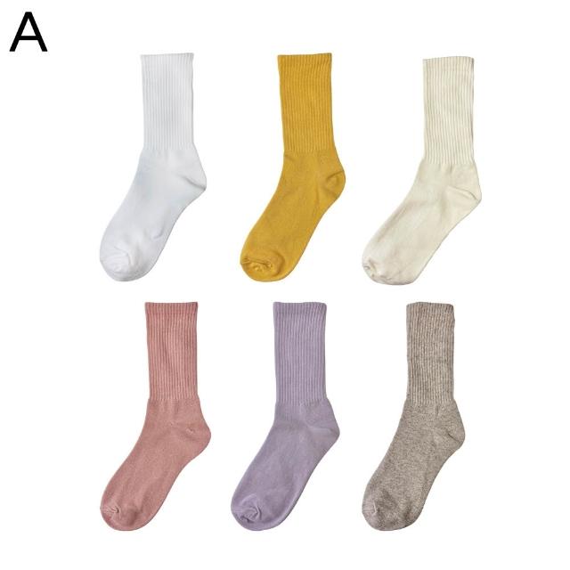 【D&G】6入組-女運動長襪(D595 消臭 抑菌 中筒襪 學生襪)