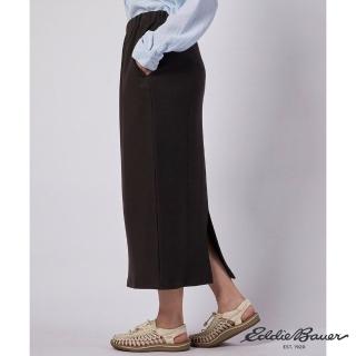 【Eddie Bauer】JAPAN EDITION 女性螺紋窄版長裙 黑色 E-5SKA-1811