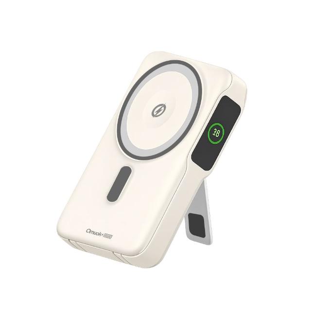 【amuok】15W磁吸無線充行動電源 MagSafe 自帶線行充 Wh標示 CCC認證