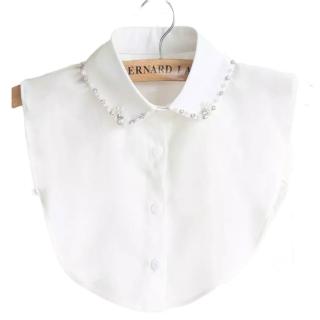 【米蘭精品】現貨限搶 假領子襯衫領片(水鑽珍珠雪紡冬季女裝配件情人節生日聖誕節交換禮物73vk34)
