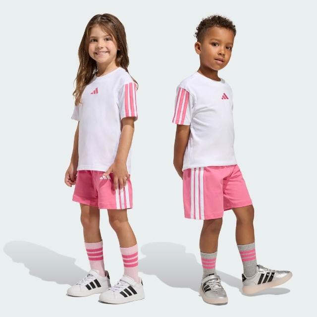 【adidas 愛迪達】ESSENTIALS 運動套裝 短袖/短褲 童裝 多款任選 (KC6147/KC6148/KC6149)