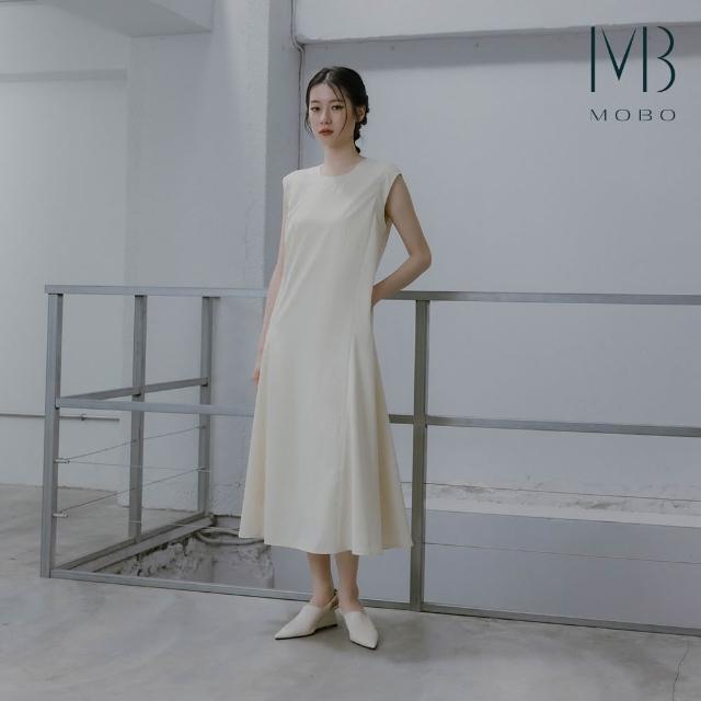 【MO-BO】剪接線收腰長洋裝